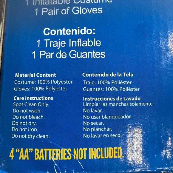 Inflatable Velociraptor Costume - Blue Child one size fits most. Up to 5’1” NWT - Picture 5 of 13